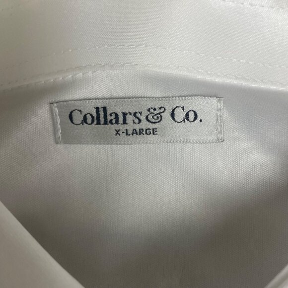 Collars & Co Semi-Spread Collar Polo White Sz XL - Picture 4 of 4